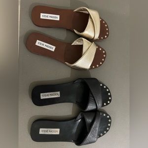 STEVE MADDEN FLATS - LIGHTLY WORN - US SIZE 8